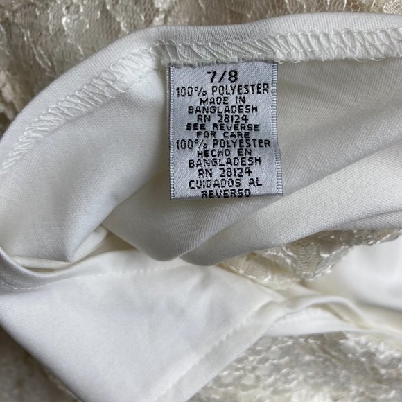 Vintage Dana Scott 2 Layer Lace size 7/8 Midi Dress - Picture 9 of 16